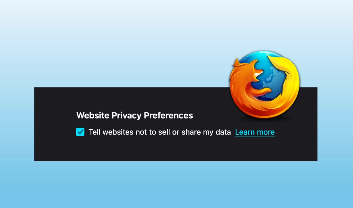 An illustration of the opt out setting in Firefox.